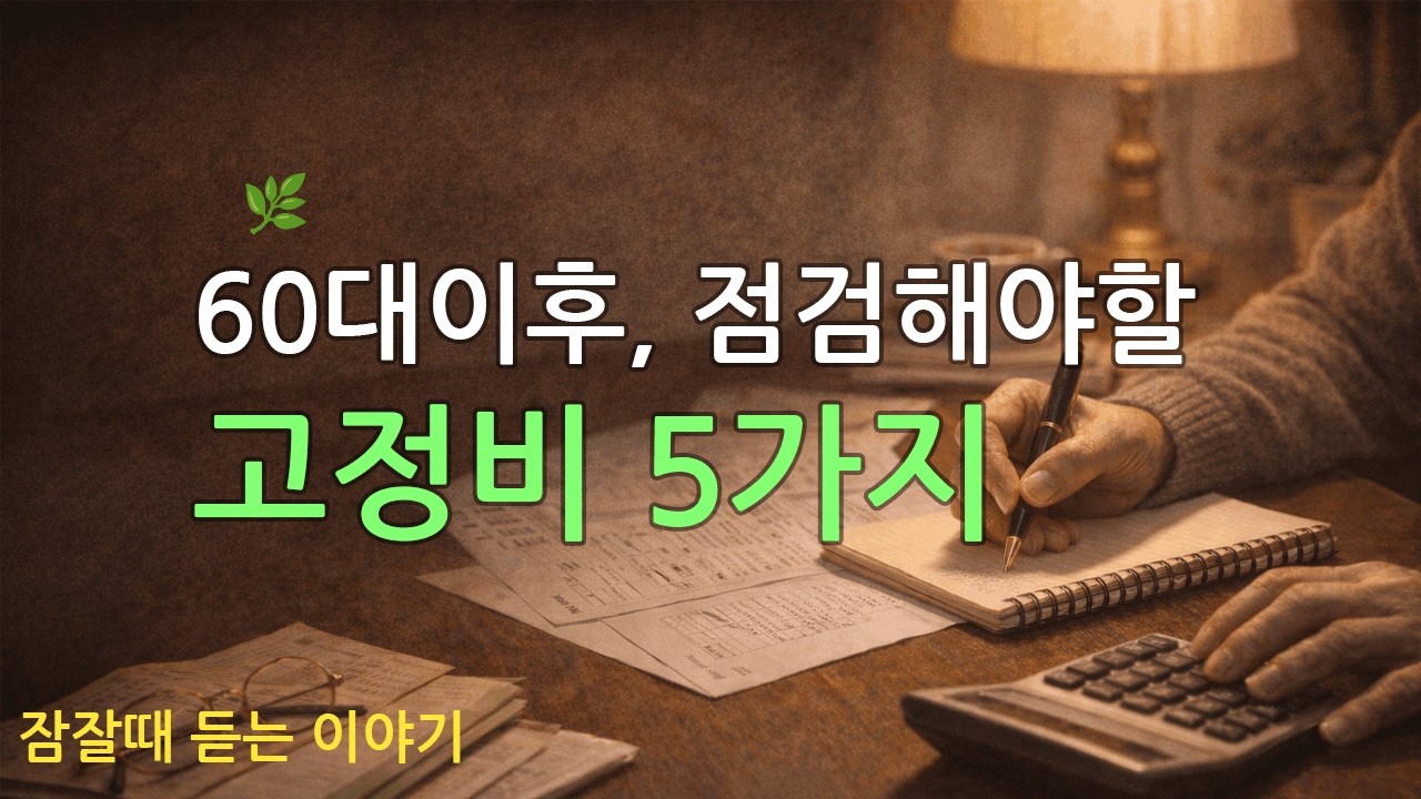 60대 이후, 반드시 점검해야 할 고정비 5가지 I 밤에 듣는 좋은말#긍정의말 #인생조언