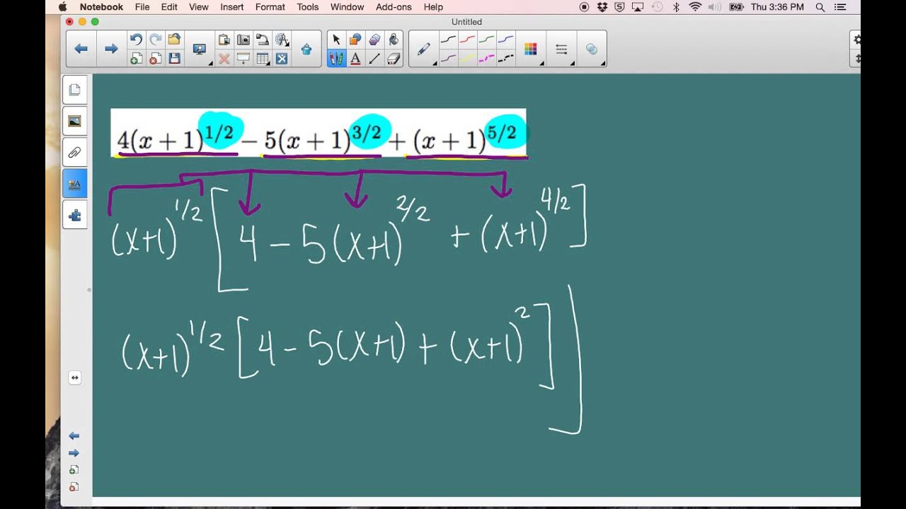 Factoring Expressions with rational exponents