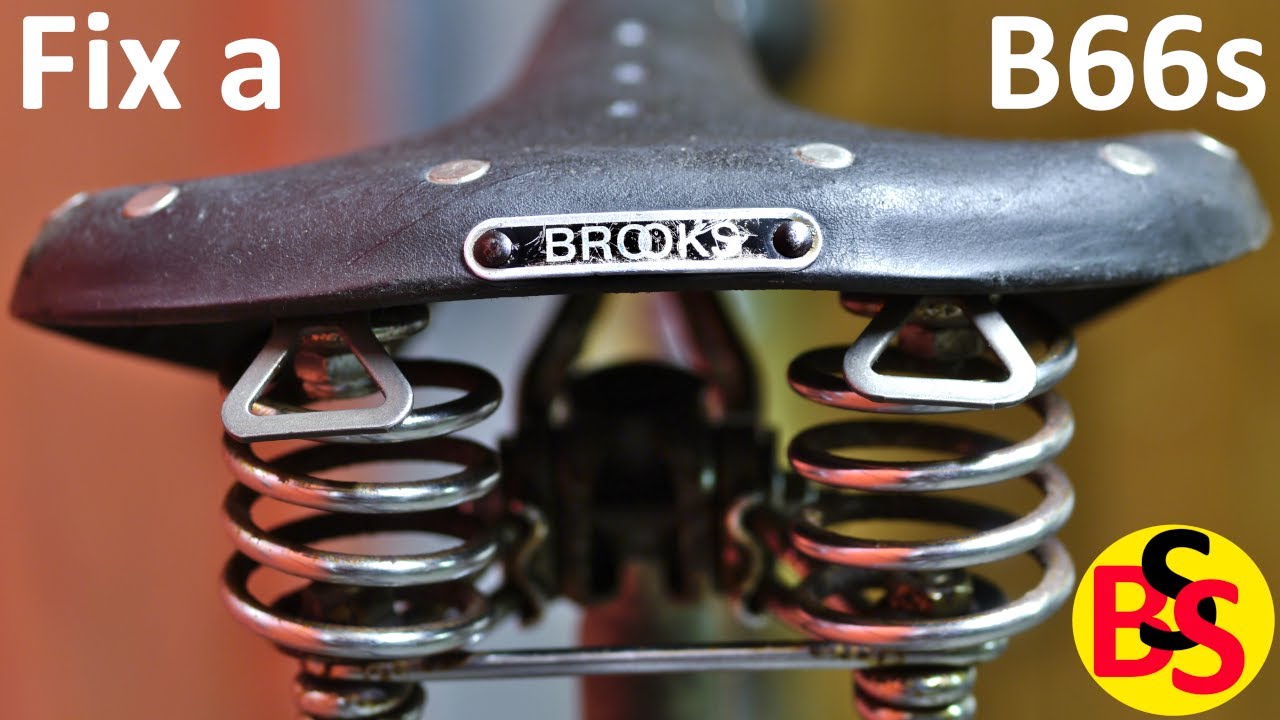Repairing an old Brooks B66S leather bicycle saddle