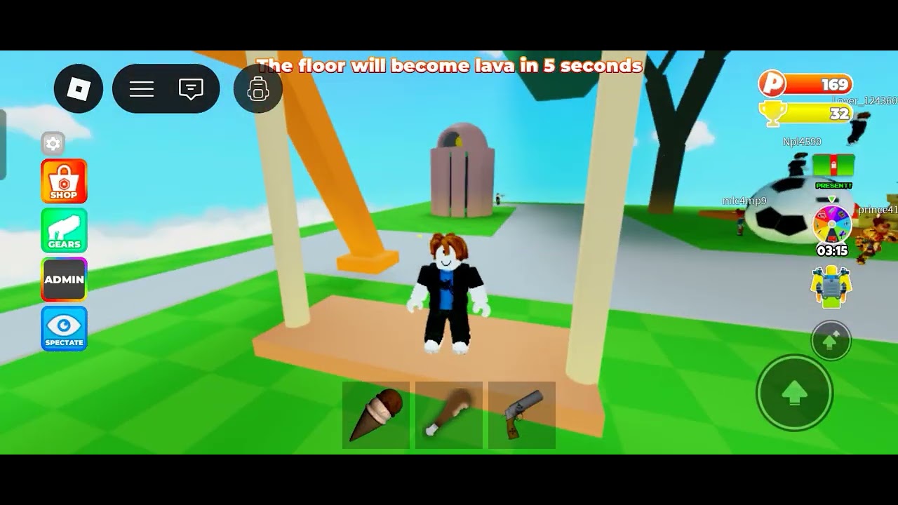 PLAYING FLOOR IS LAVA #ROBLOX#