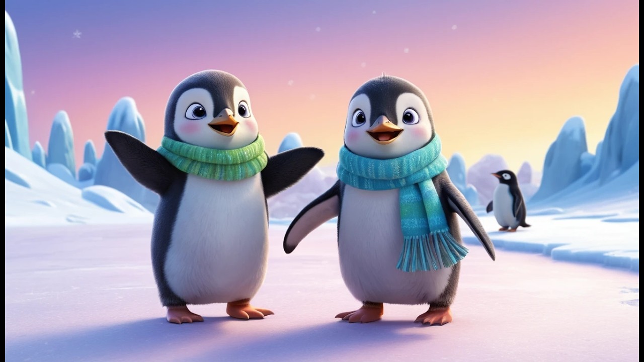 Fünf kleine Pinguine auf dem Eis | Winterlieder & Kinderlieder zum Mitsingen