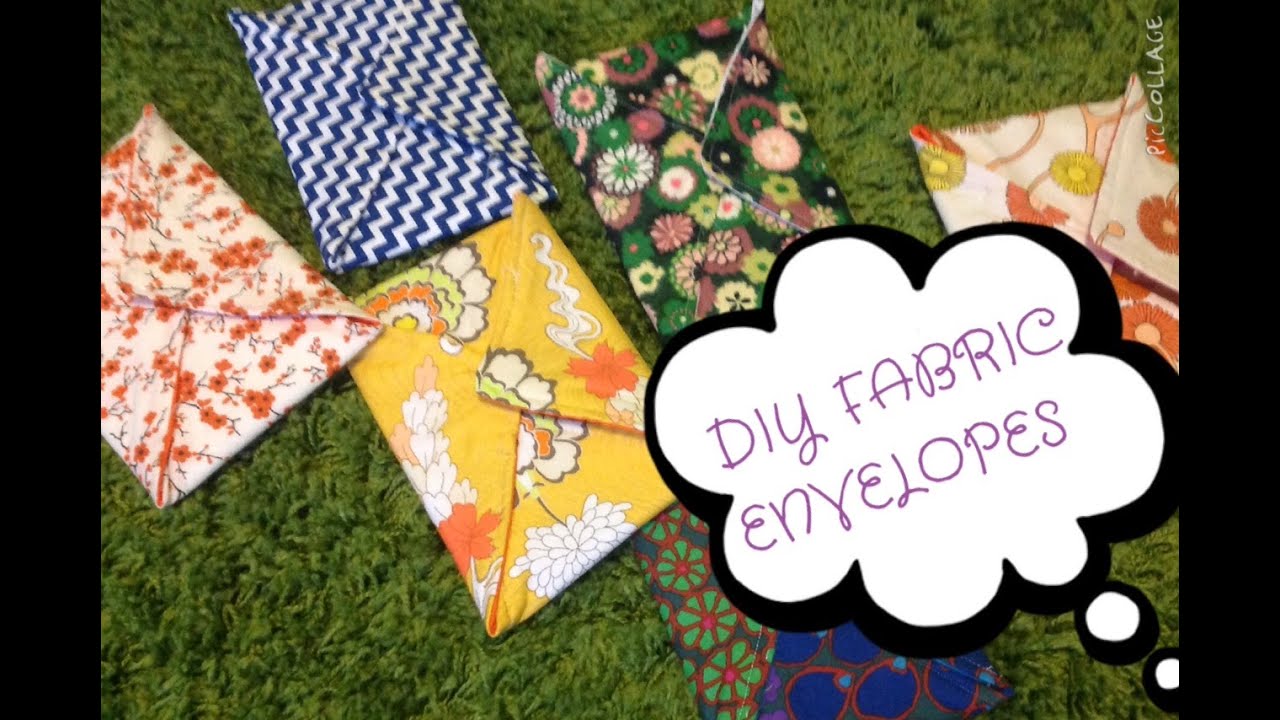 DIY fabric envelopes