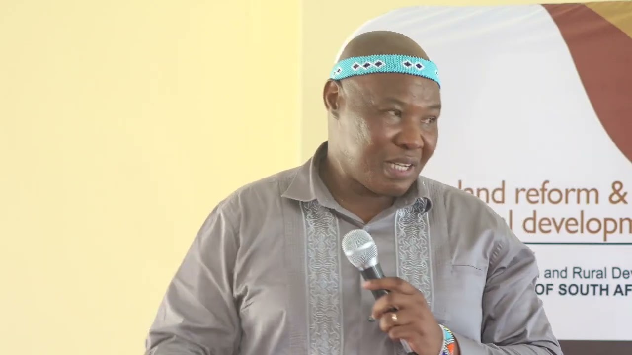 Nkosi Gcinuhlanga making remarks on the purpose of the day, which is for the @dlrrd Minister