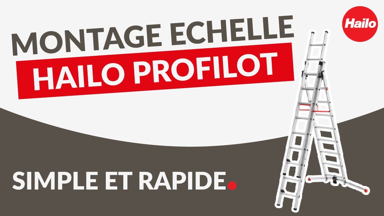 Montage de l'échelle transformable à rattrapage de niveau Hailo ProfiLot !