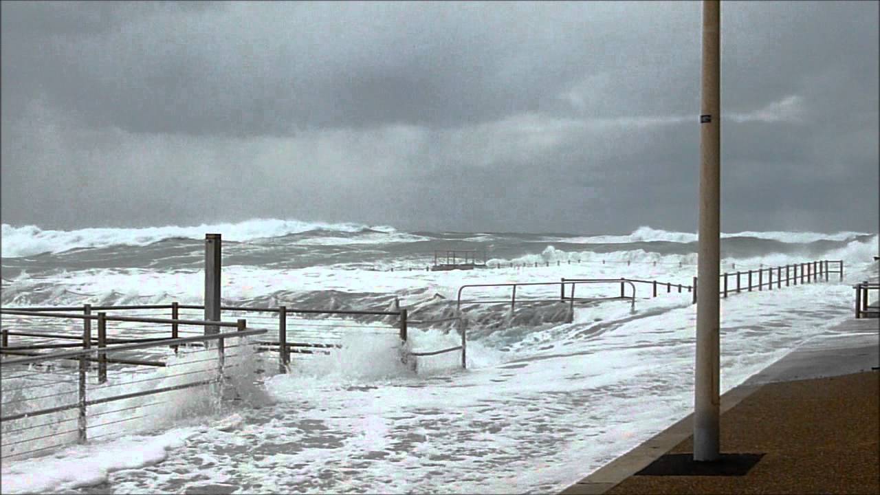 Massive Wave crashes over Dee Why Rock Pool - 6th June, 2012