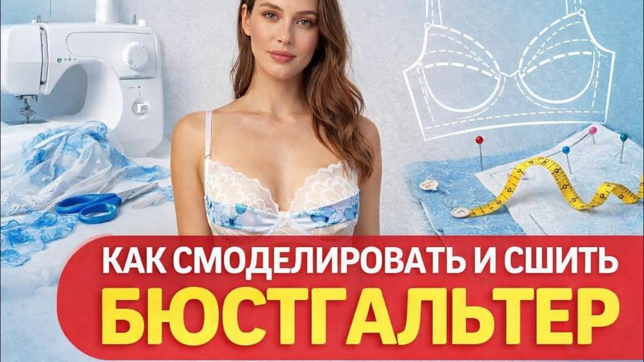 Моделирование, раскрой и пошив бюстгальтера | МК | DIY