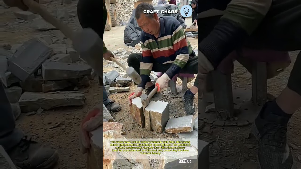 Dalei stone hand processing of natural splitting tile