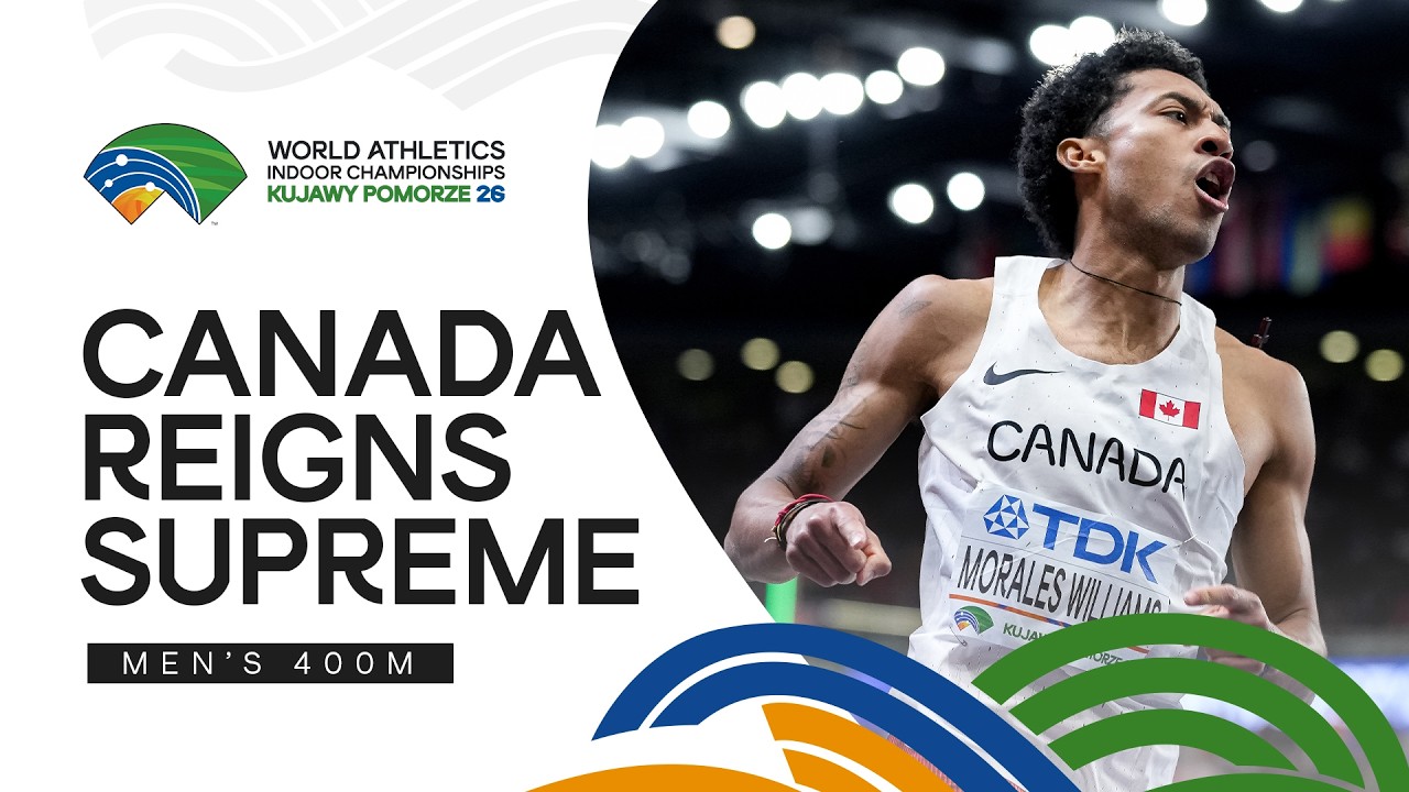Christopher Morales Williams chases down 400m gold | World Indoor Championships Toruń 26