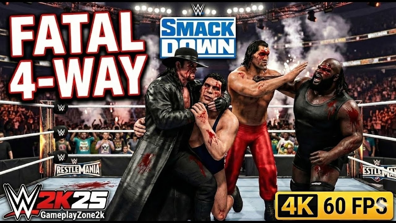Who is the TRUE Giant? Undertaker vs Andre vs Khali vs Mark Henry | WWE 2K25 Dream Match Gameplay