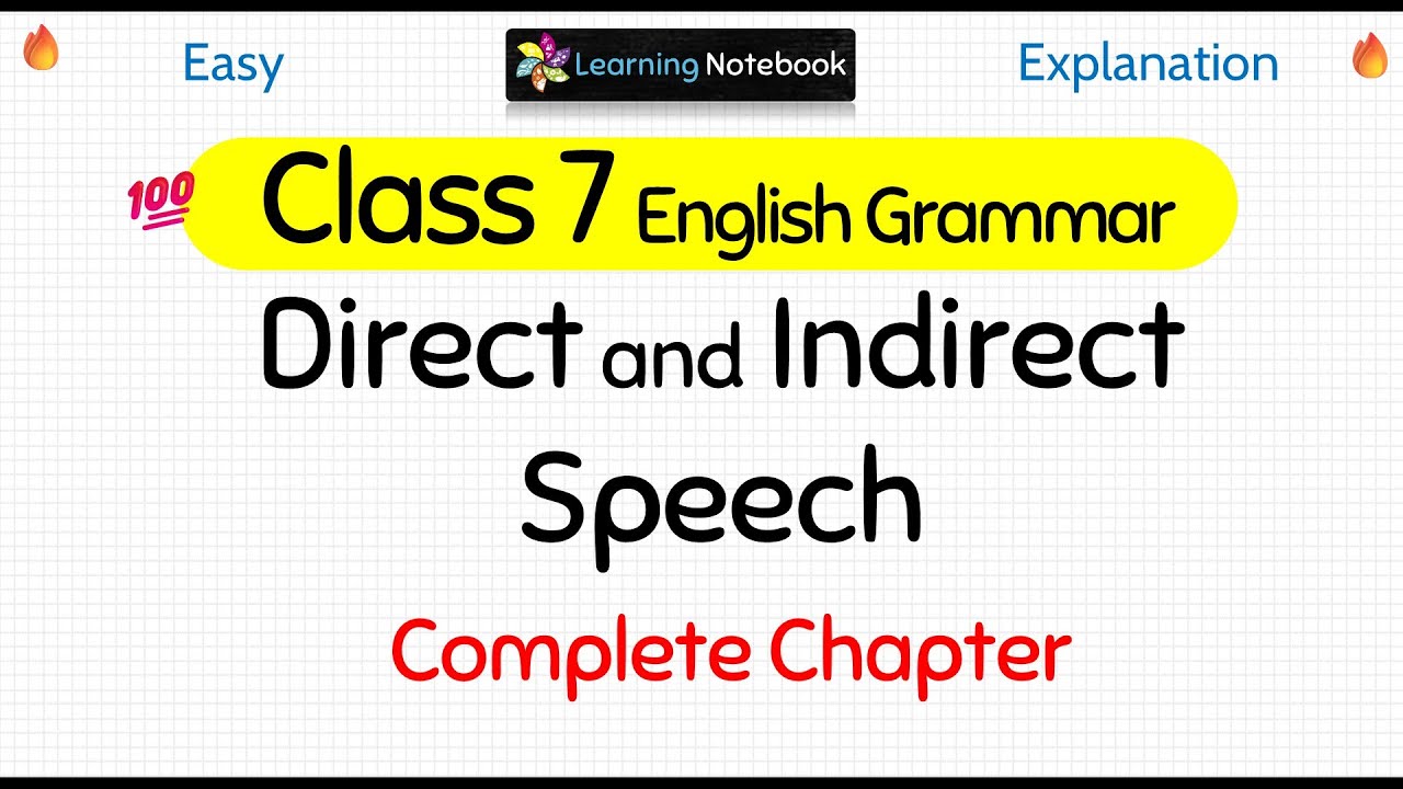 Class 7 Direct and Indirect Speech