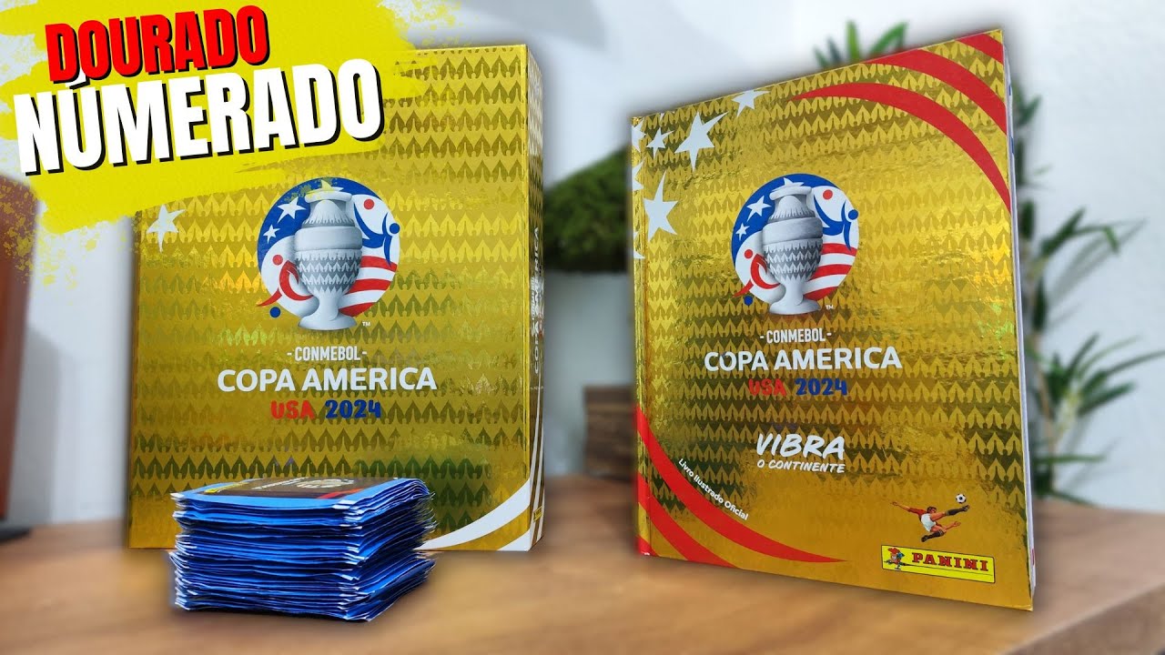 KIT ESPECIAL DOURADO E NUMERADO DO ÁLBUM COPA AMERICA 2024