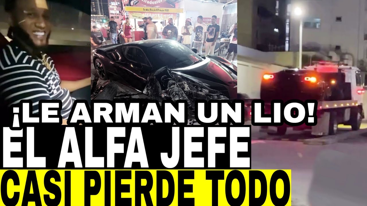 ARTISTA EL ALFA CASI PIERDE LO MAS IMPORTANTE POR EVADIR UN CONDUCTOR EN LA CAE EL COCHE FERRARI