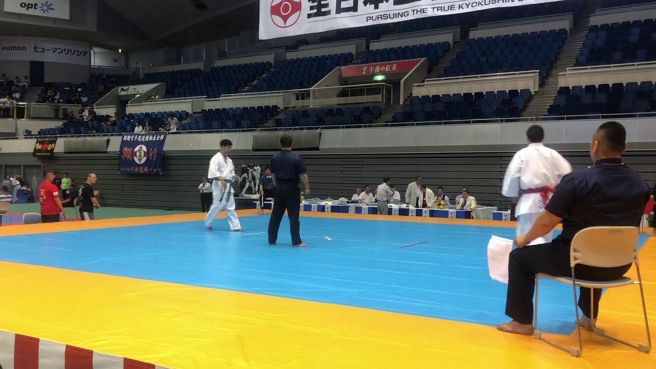 福地勇人vs本田晃龍選手 中量級1回戦 極真中村道場全日本2019年8月25日