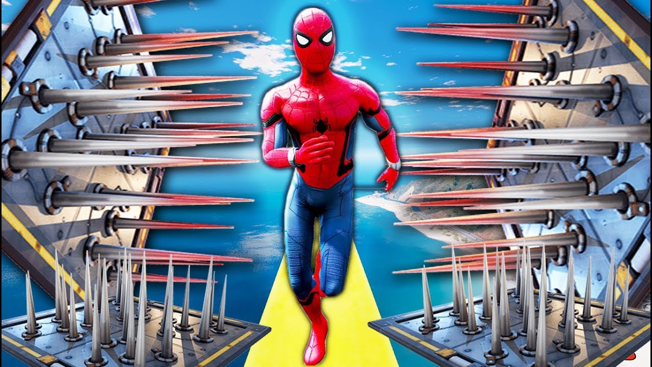 WORLD'S HARDEST EXTREME SPIDERMAN DEATHRUN! (GTA 5 Mods FNAF RedHatter)