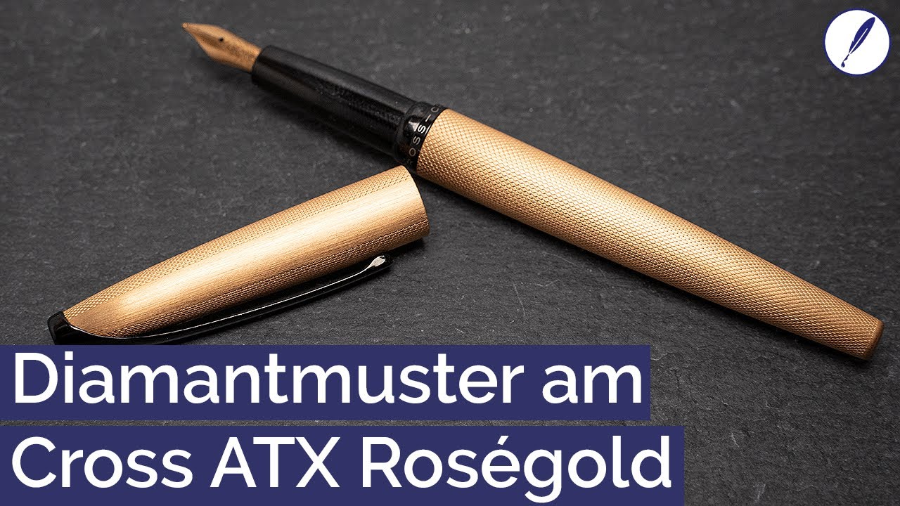 Der F&uuml;ller Cross ATX Ros&eacute;-Gold im Review. Wie macht sich dieser F&uuml;ller mit dem Diamantmuster?