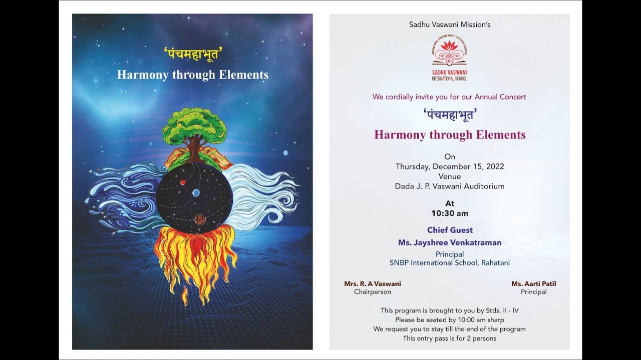 Sadhu Vaswani International School, Moshi Pradhikaran, Annual Concert 2022 , December,15, 2022