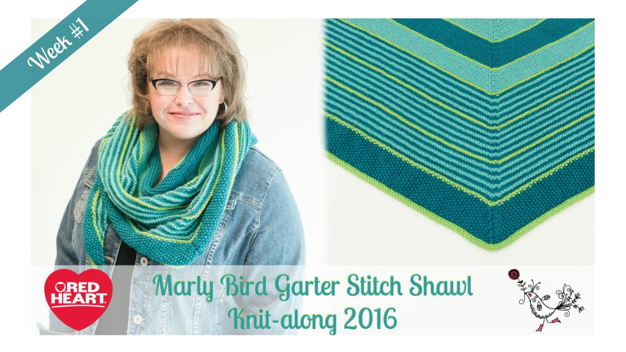 Marly Bird Garter Stitch Shawl Knit-along Week 1