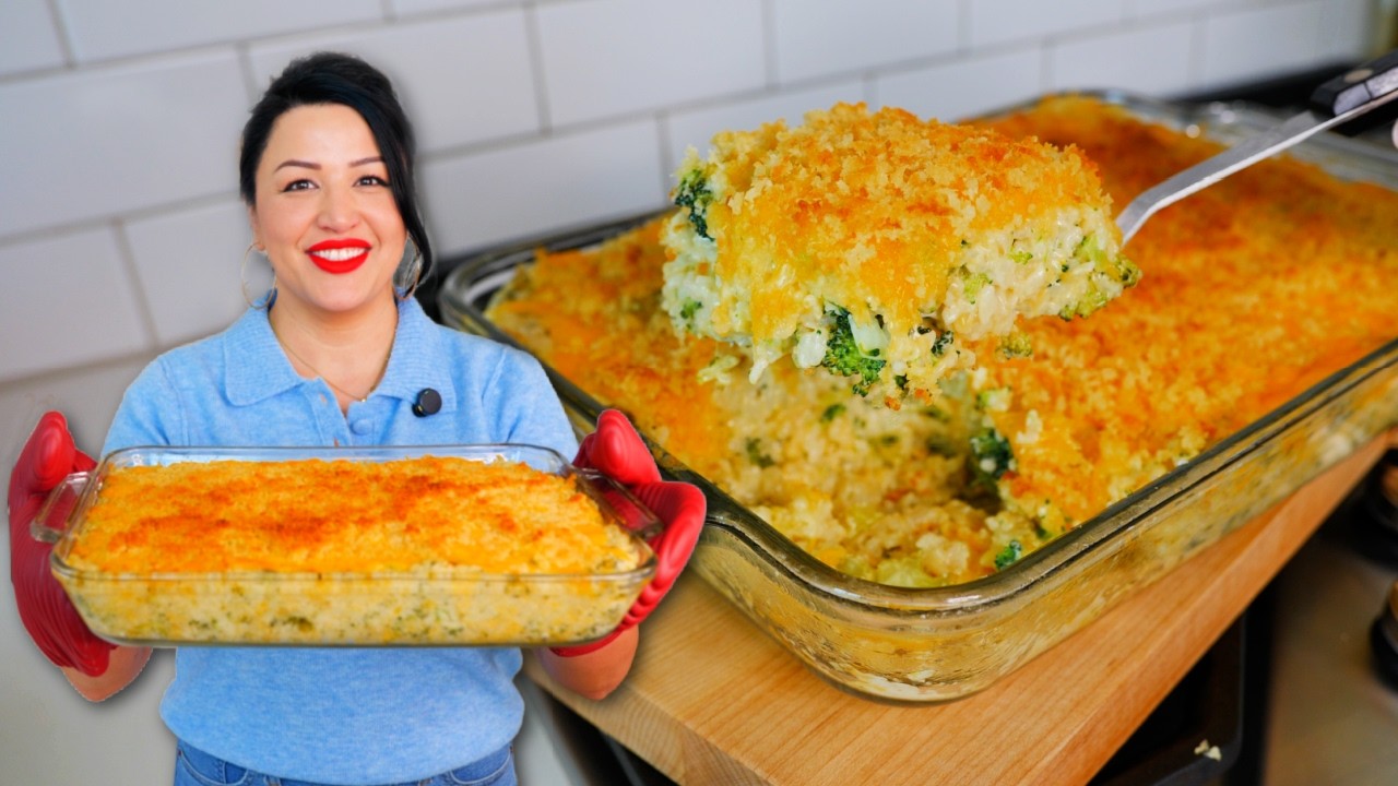 Как я готовлю быструю запеканку из брокколи и риса с сыром и хрустящей корочкой всего из нескольк...