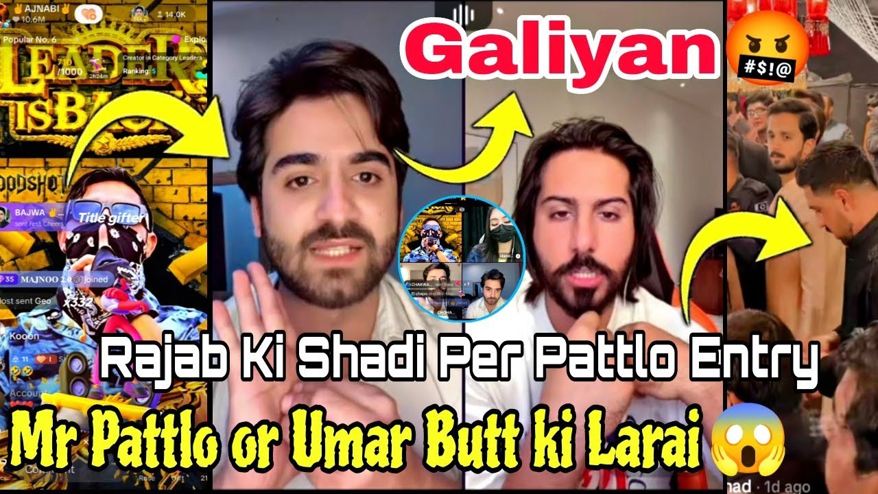Rajab Butt Mehndi Mr Pattlo Entry 😱| Mr Pattlo Or Umar Butt ki Larai😭 | Live Match