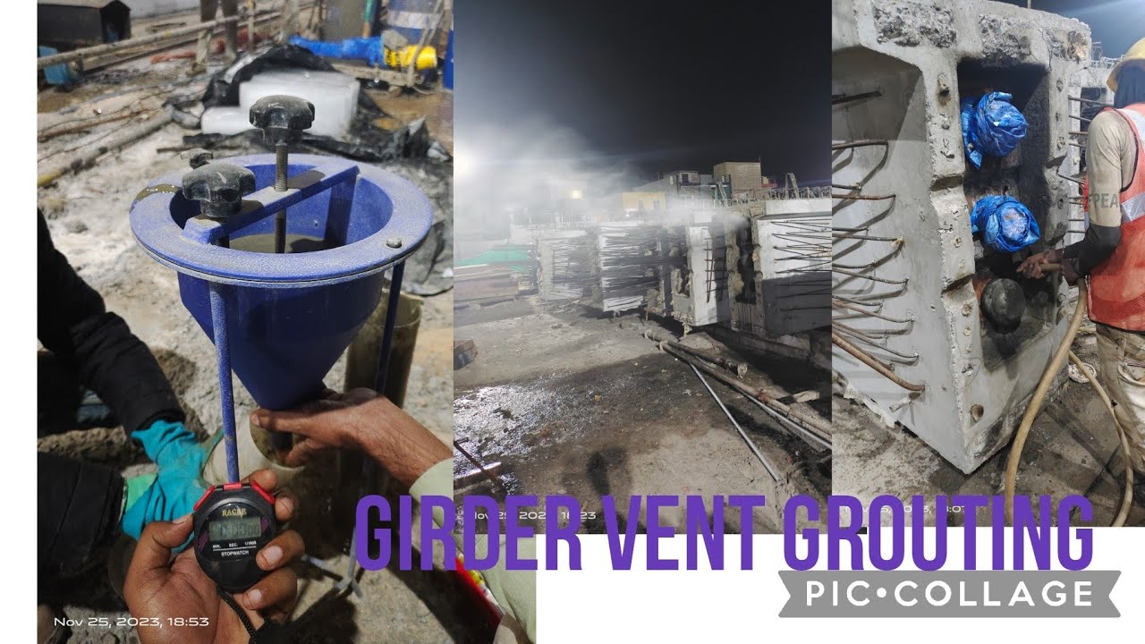 full procedure about psc girder grouting ,using material and their specifications and their tests