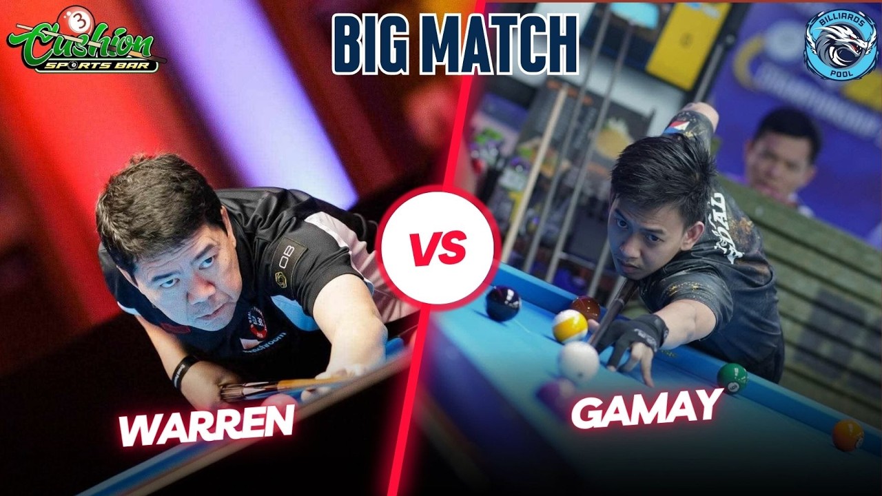 🔴BILLIARDS | WARREN VS GAMAY | RACE 9
