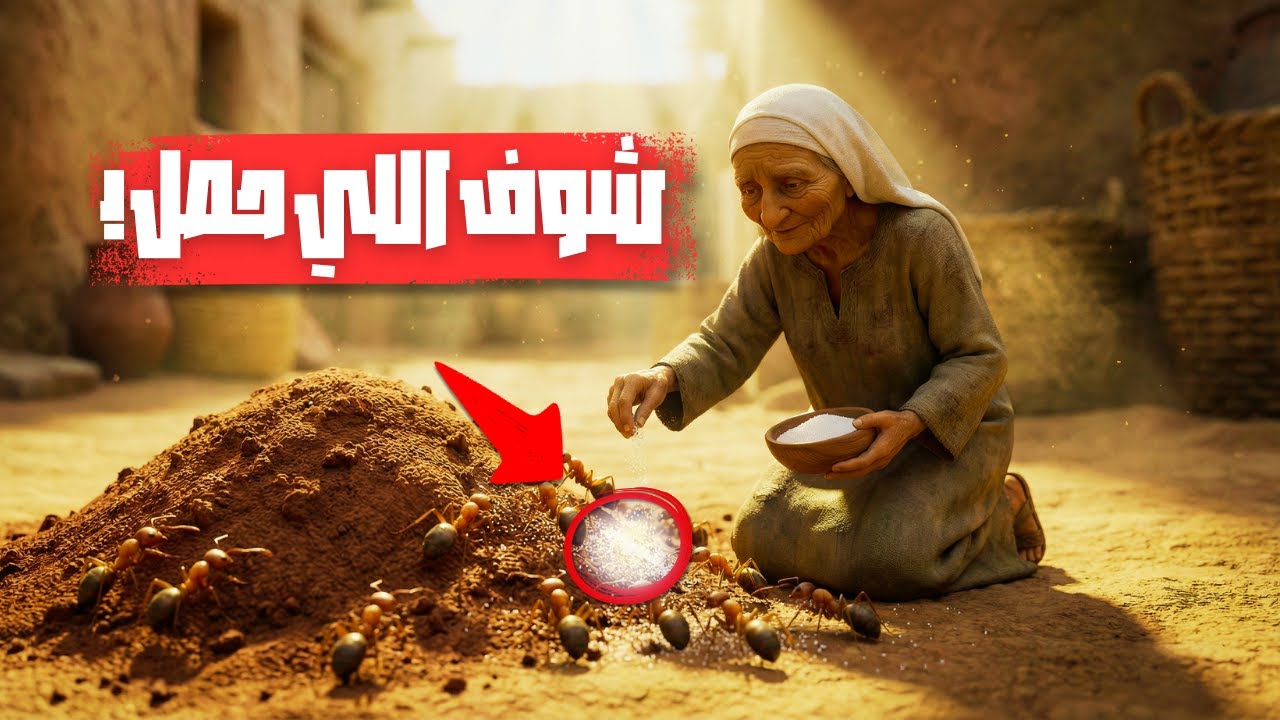 قصة الأرملة التي أطعمت النمل سكرًا… فحفر لها الأرض ليُخرج جرة الذهب!