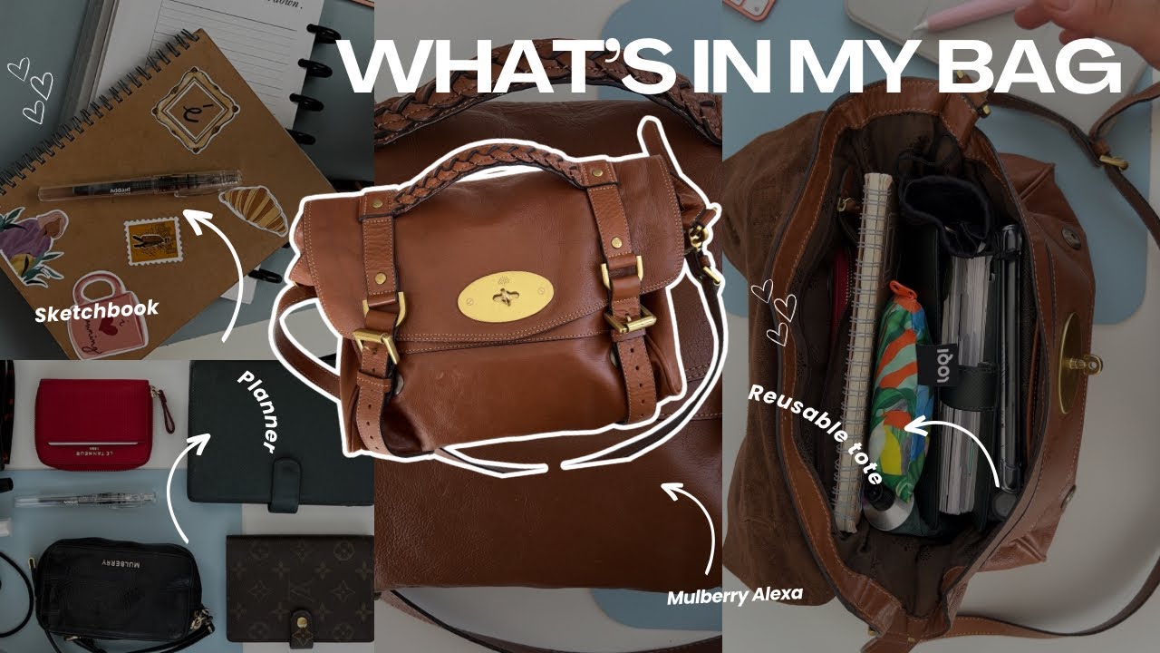 A Chatty What’s in My Bag 2024: Mulberry Alexa Edition | Sketchbook, Planner & More!