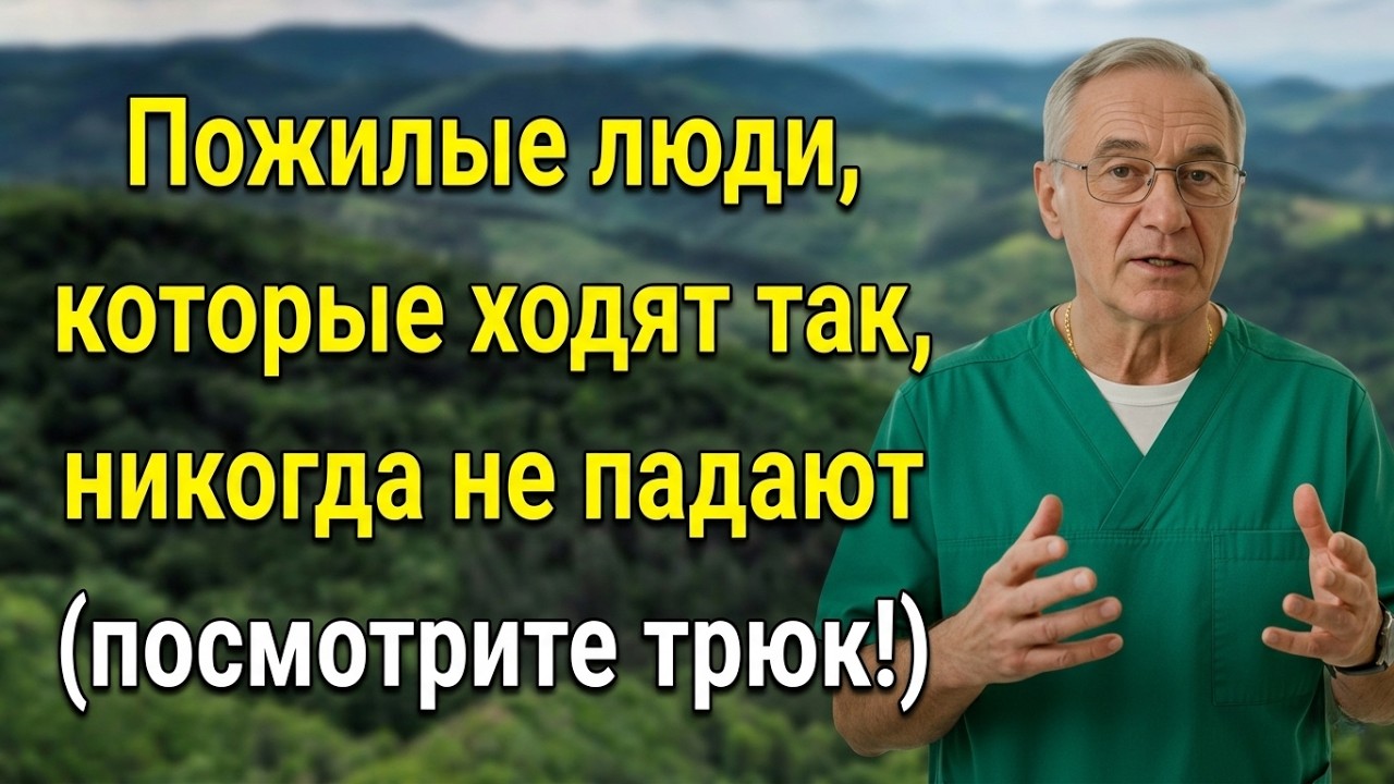 Пожилые, которые ходят ТАК, никогда не падают &mdash; шесть приёмов против опасных падений.
