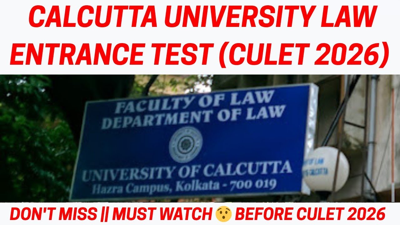 CALCUTTA UNIVERSITY LAW ENTRANCE TEST (CULET 2026)||CALCUTTA UNIVERSITY BA.LLB ADMISSION 2026||CULAW