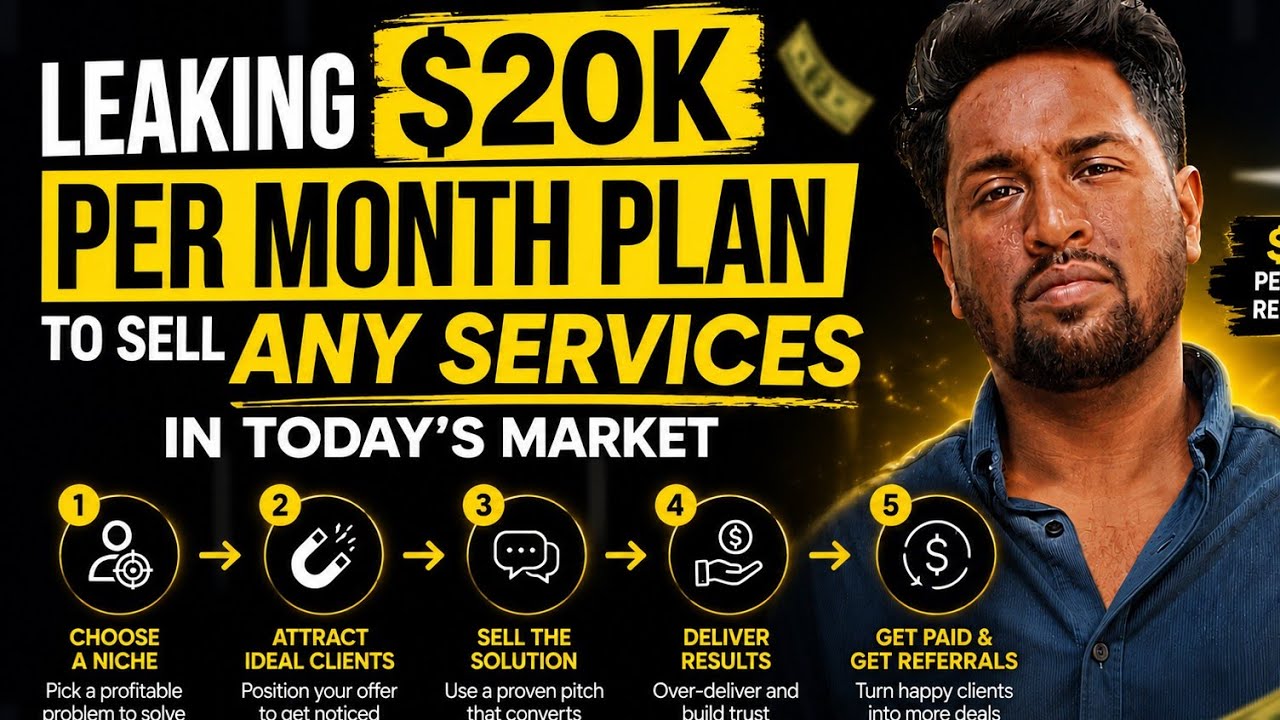 Leaking $20k per month plan to sell any services in today's market 
