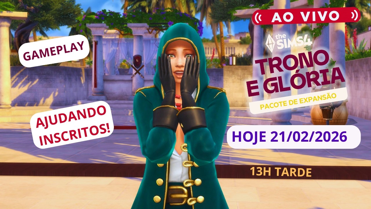 🔴LIVE THE SIMS 4 TRONO E GLÓRIA ➡️PRINCESA DE PRATA➡️AJUDANDO INSCRITAS AO VIVO