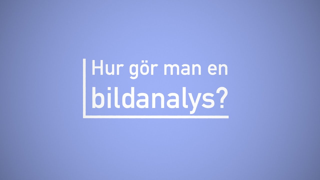 Hur man gör en bildanalys