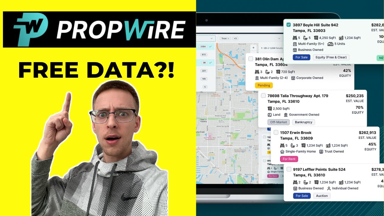 FREE Data Using PropWire?! NO MORE BatchLeads or PropStream 👀 | Wholesaling Real Estate