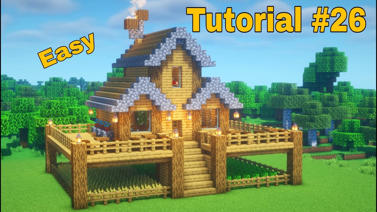Minecraft Tutorial : Survival Wooden House In Hindi |#26|