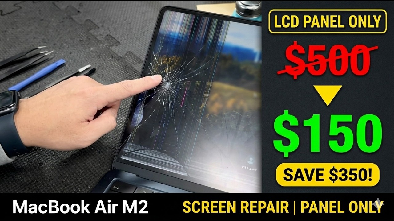 MacBook Air M2 (A2681) Screen Replacement | LCD Panel Only Repair Tutorial