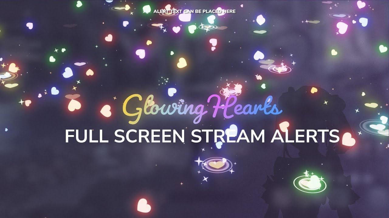 Glowing Rainbow Heart Alerts | Full-Screen Animated Twitch Alerts for StreamElements & Streamlabs