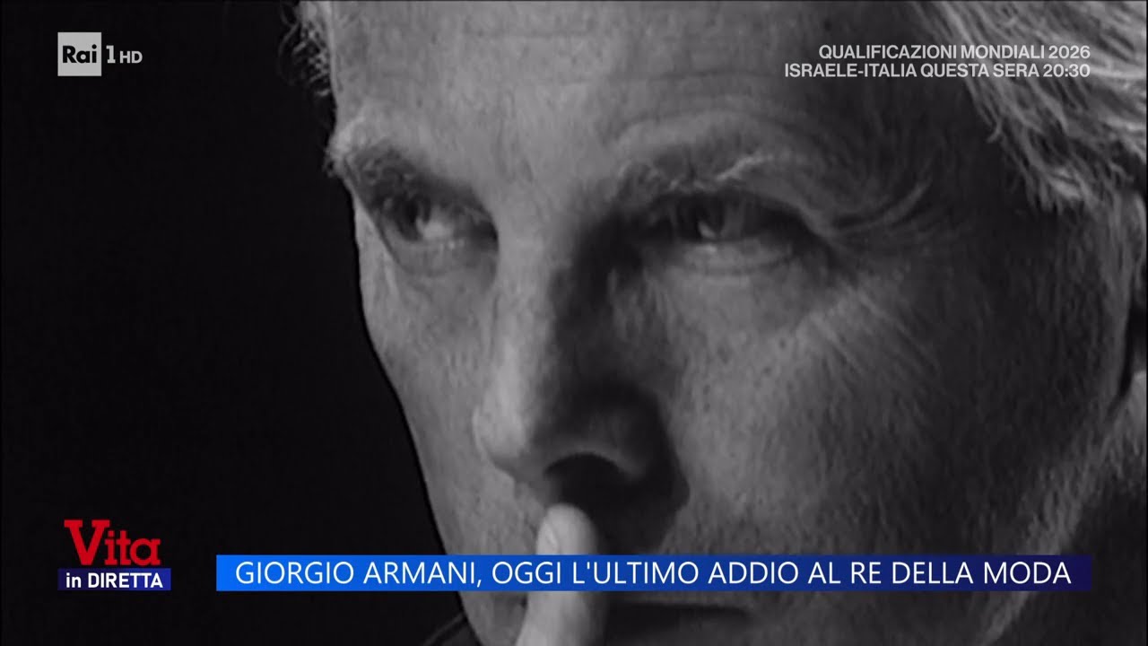 A Rivalta l'addio a Giorgio Armani, commozione di Antonia Dell'Atte - Vita in Diretta 08/09/2025