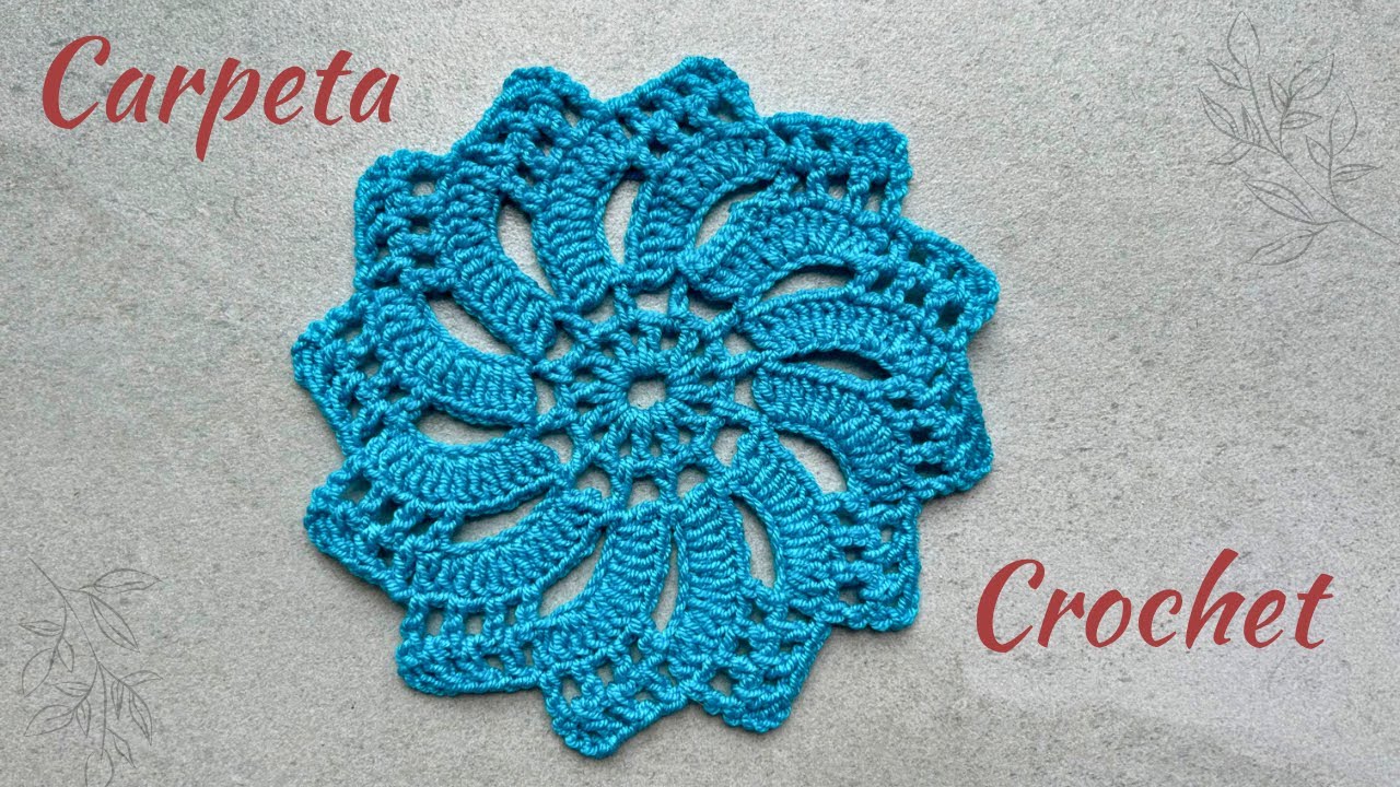 El Patrón que esperabas 😍 Carpeta/Aplique en ESPIRAL a Crochet Paso a Paso 🍃 Fácil y Rápido.