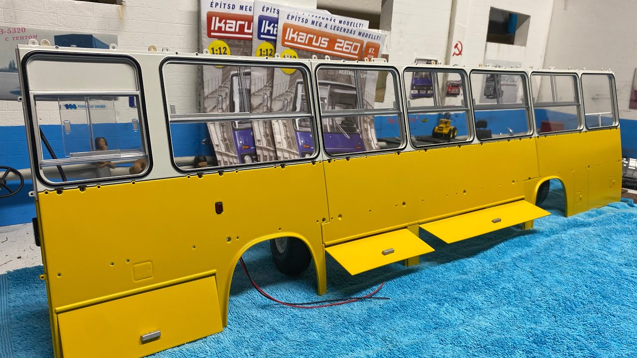 Deagostini Ikarus N85, 86, 87 сборка Икарус 260 1:12 RC установка боковых люков