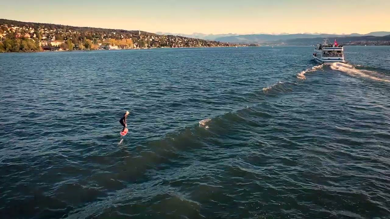 Pumpfoil Wake Thiefing @ Lake Zurich by Sarah - 22 October 2022
