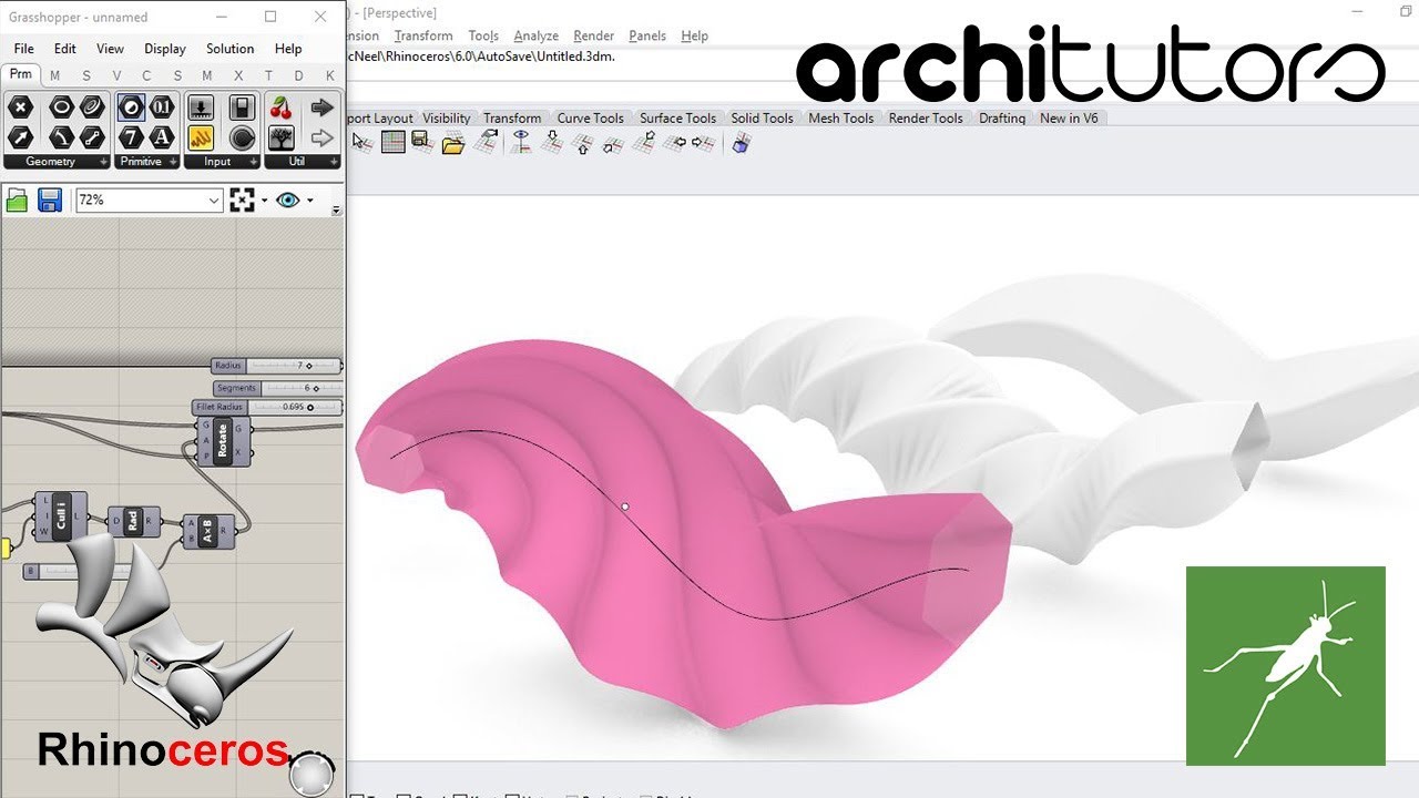 formation by perpendicular frames in grasshopper in rhino | architutors