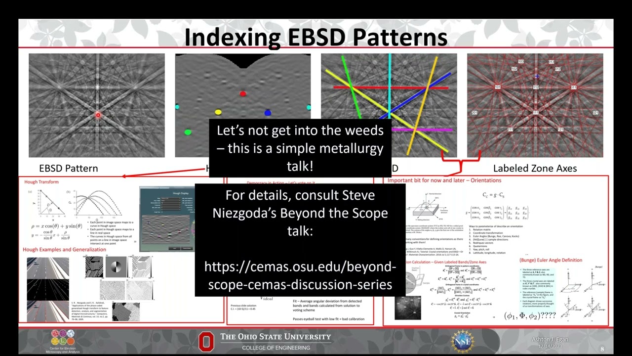 Applications of EBSD for analysis of deformed high temperature materials