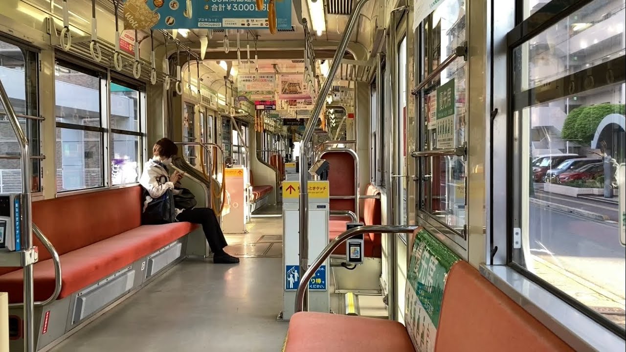 【三菱SiC?】広電3800形3803号走行音(機器更新車・5号線運用) / Hiroshima-Electric-Railway 3800 sound