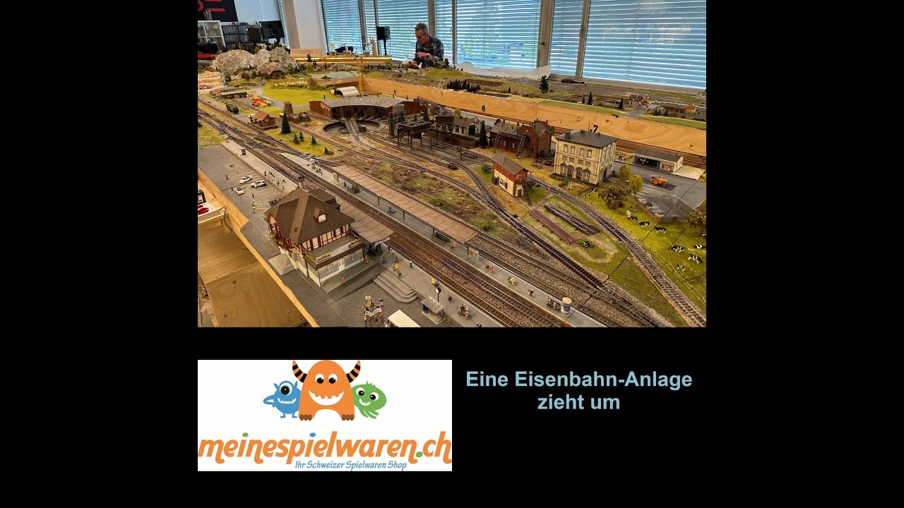 Meinespielwaren - Umzug einer Modelleisenbahn-Anlage Spur HO mit Testfahrt