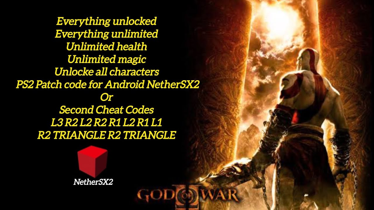 (God Of War-2) Cheat/Patch Codes & Gameplay For Android using NetherSX2 Or AetherSx2