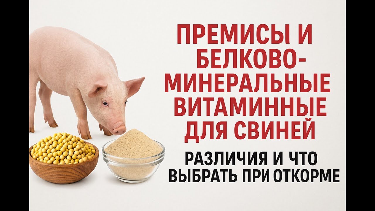 Премиксы и БМВД для свиней, отличия между ними, что выбрать и что дешевле при откорме свиней