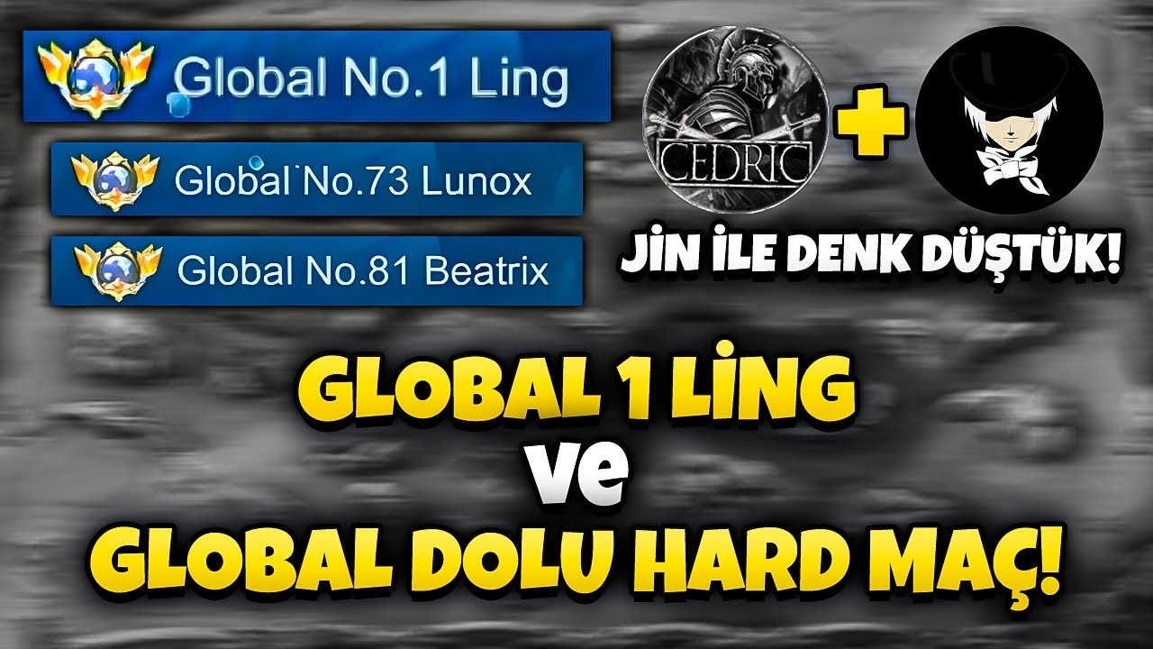 JİN İLE DENK DÜŞTÜK! GLOBAL 1 LİNG ve GLOBAL DOLU RAKİPLE İMKANSIZ HARD MAÇ! - Mobile Legends