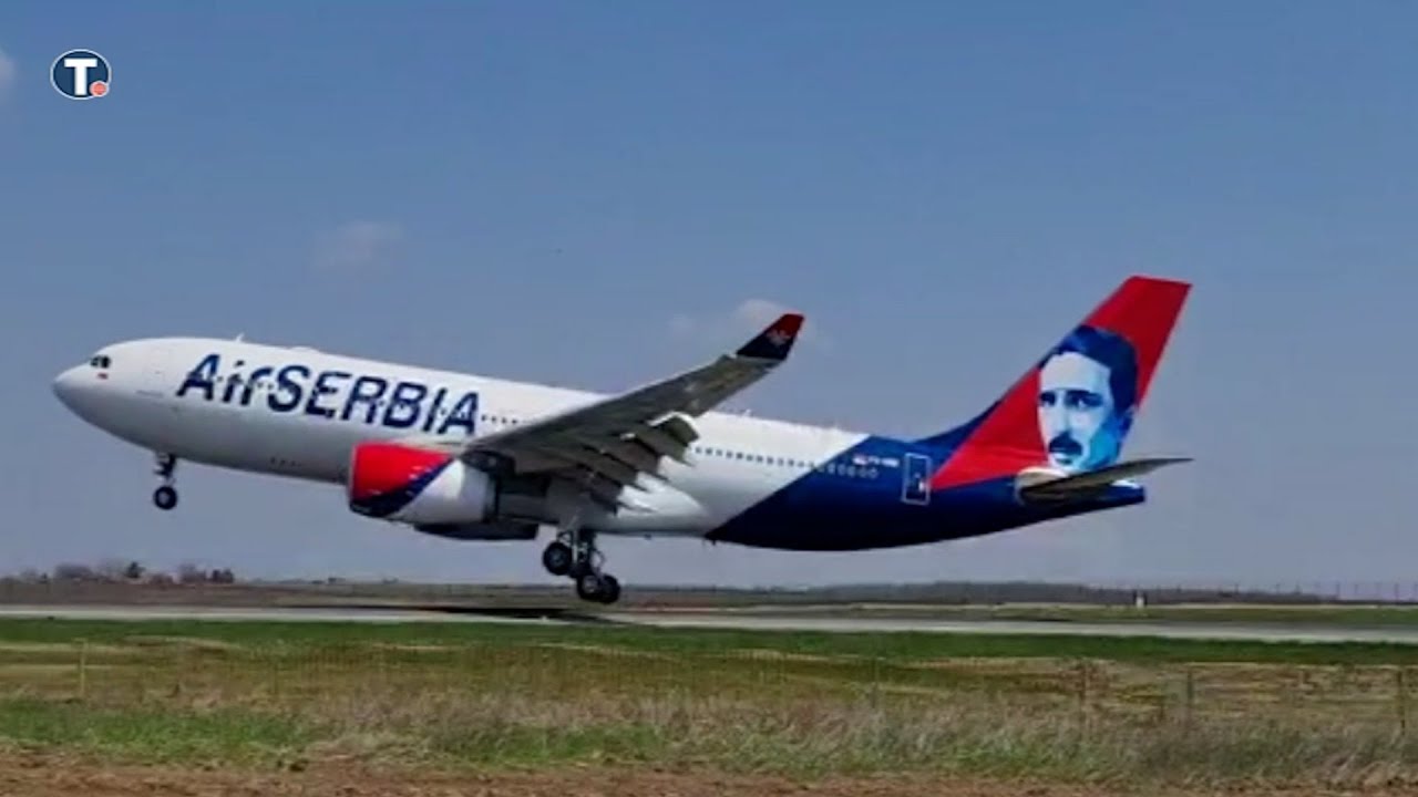 Novi avion Er Srbije s likom Nikole Tesle stigao u Beograd