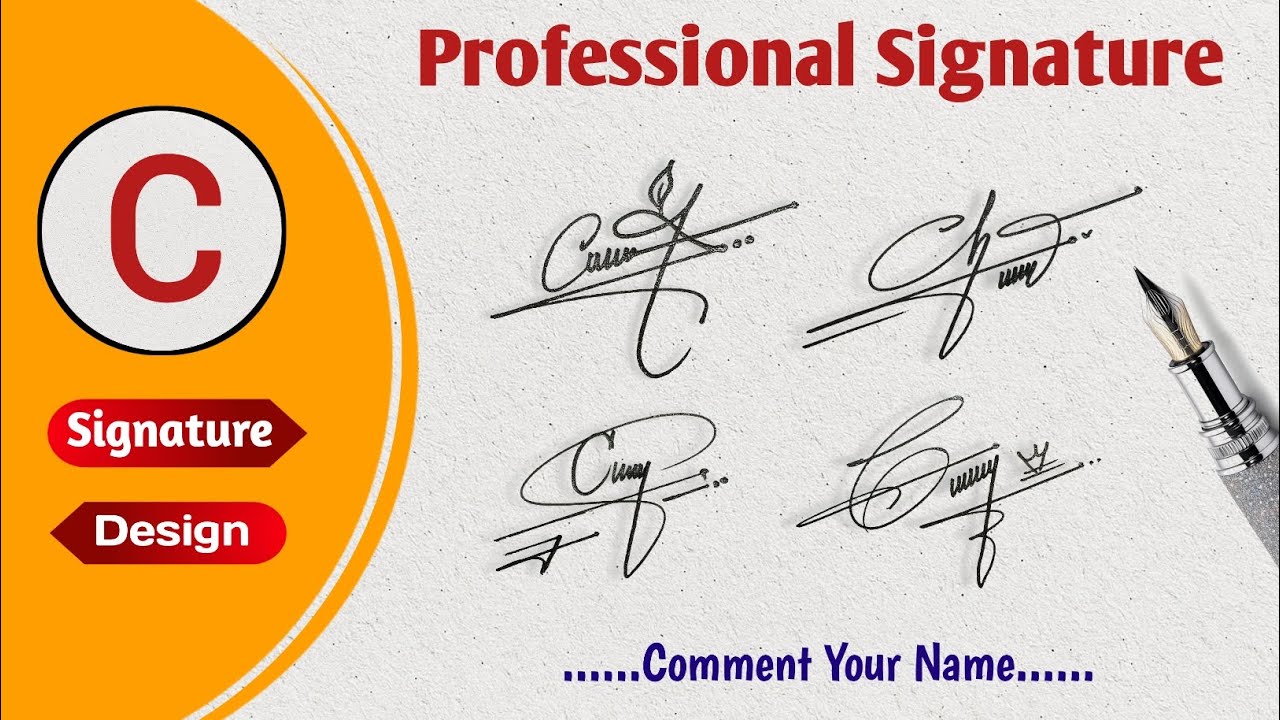 10 Unique Signature Designs with Letter C || Stylish & Creative Signature Ideas