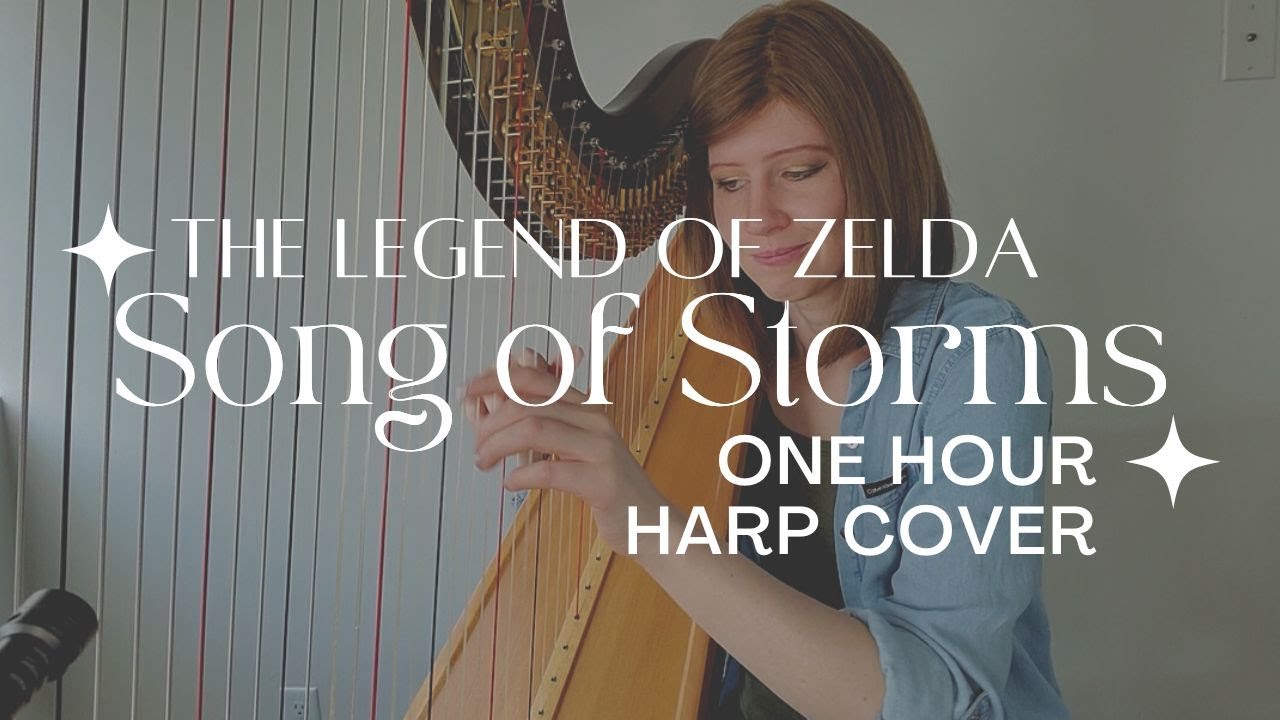 Zelda: Song of Storms ONE HOUR (Harp Cover) + Lever & Pedal Harp Sheet Music